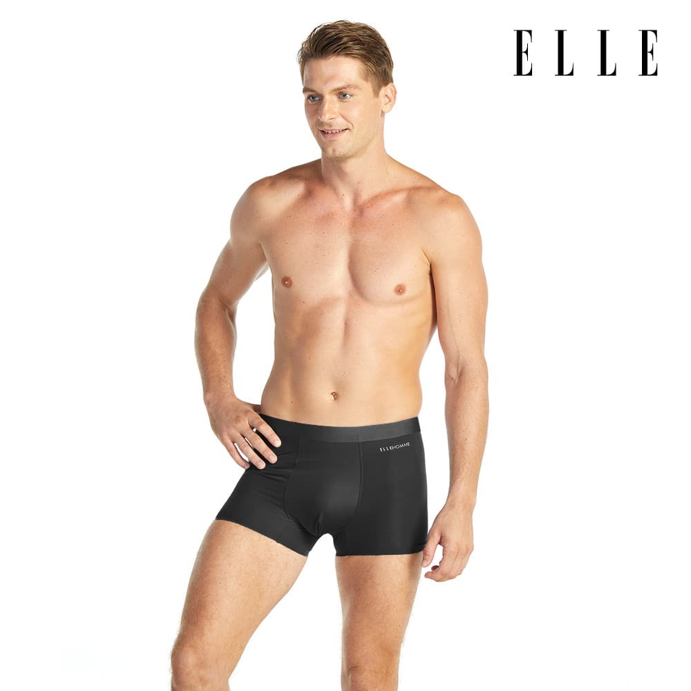 ELLE HOMME COOL | แพ็ค 1 ชิ้น กางเกงในทรง TRUNK เย็นสบาย แห้งไว ระงับกลิ่น สีดำ | KUT2911 รูปที่ 2