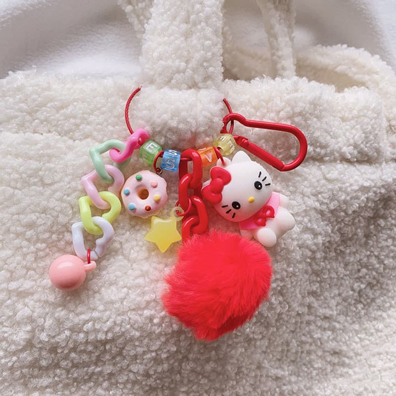 เป็นของขวัญแขวนเป้ ความคิดสร้างสรรค์ จี้กระเป๋าเป้สะพายหลัง พวงกุญแจรถ เครื่องประดับตุ๊กตาการ์ตูน แฟชั่นชั้นสูง รูปที่ 8