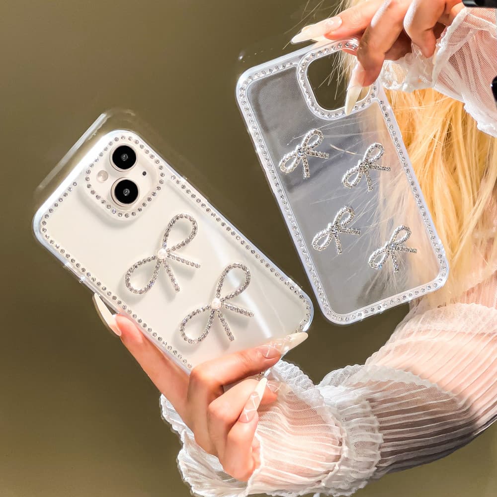 เคสใสกากเพชร​สำหรับ​รุน สำหรับ For iPhone 11 12 13 14 15 16 Pro Max เคสไอโฟน14 Flash Glitter Bling ShockProof Cover รูปที่ 6