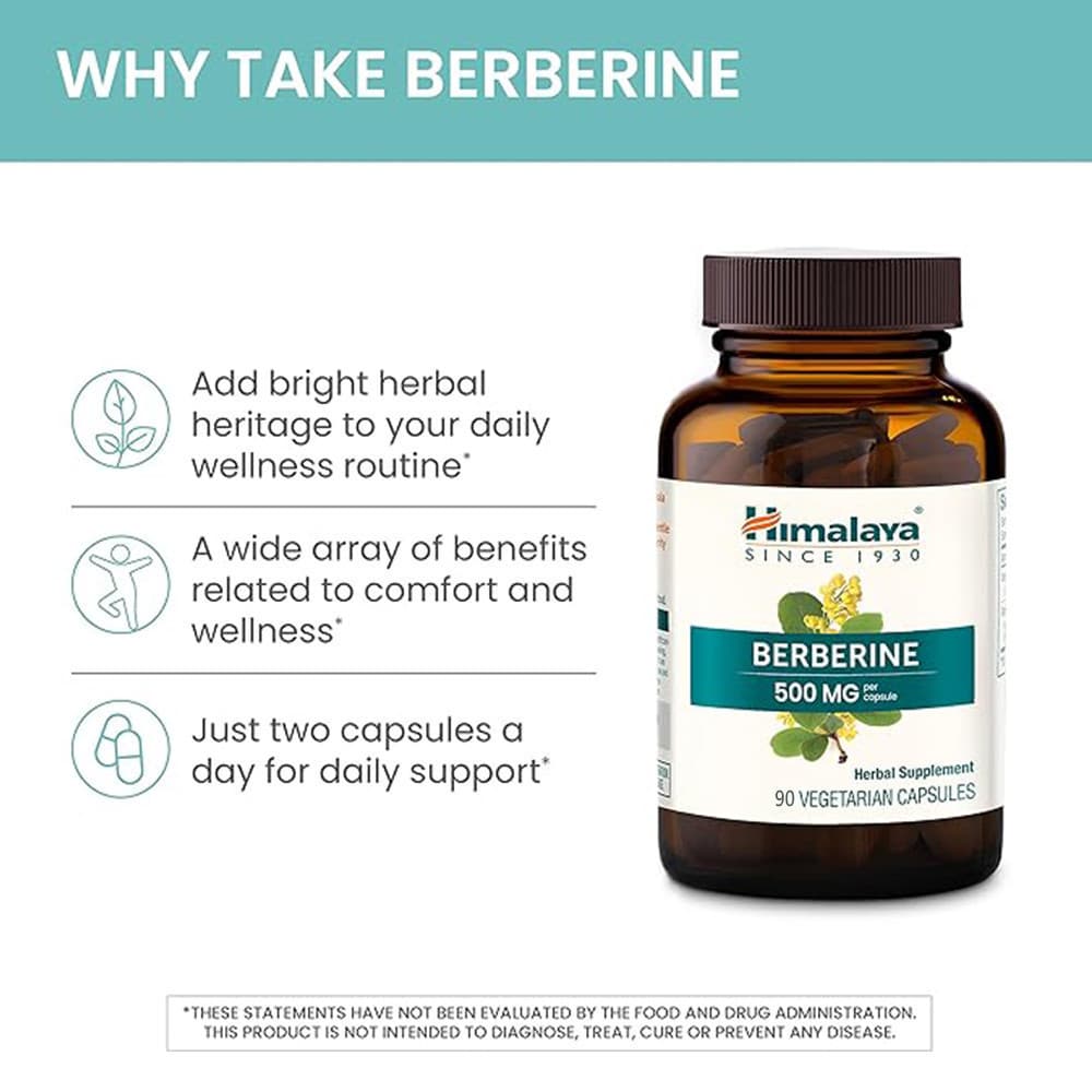 ​​Himalaya Berberine สารสกัดจากต้นบาร์เบอร์รี่ 90 แคปซูล รูปที่ 3