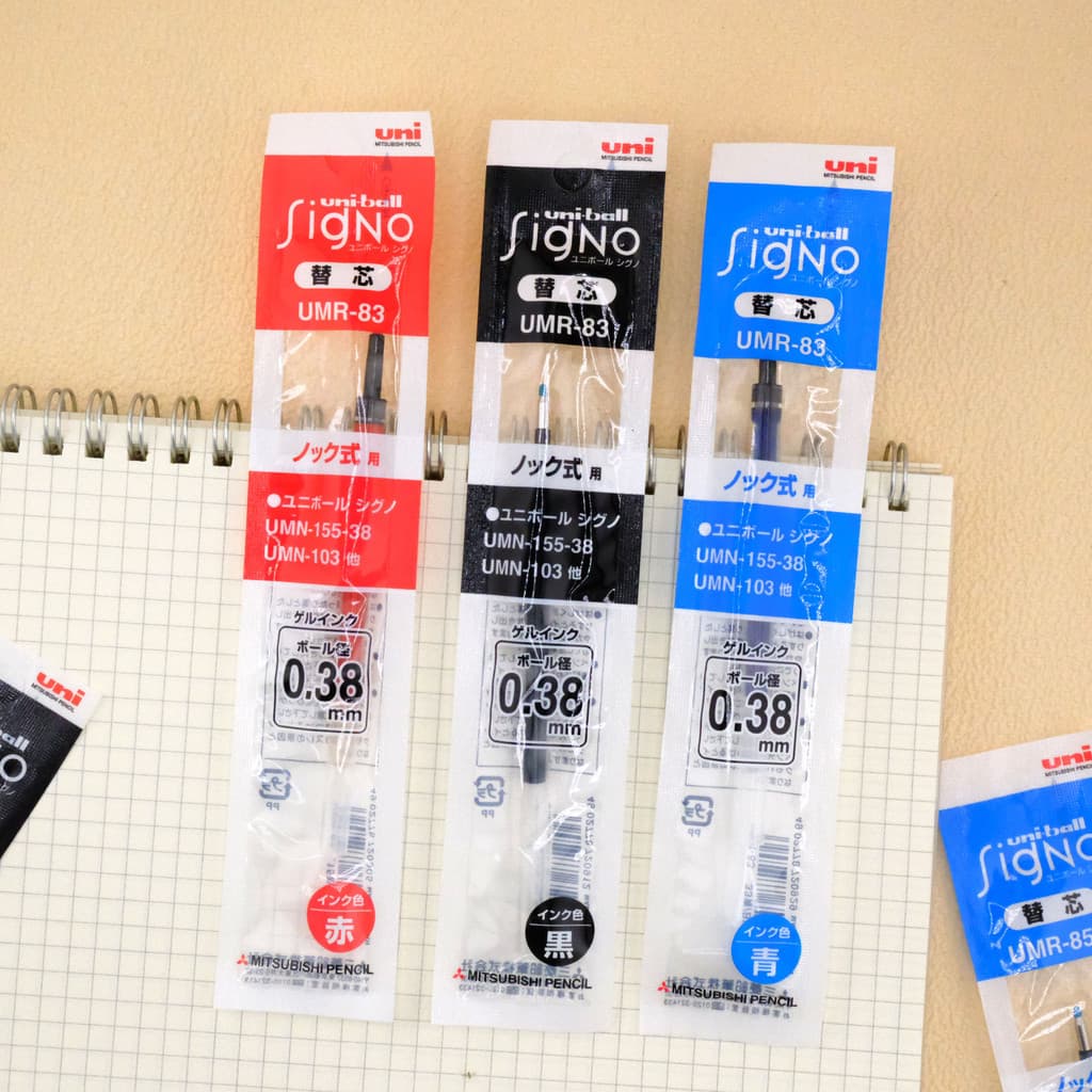 Uni ball Signo RT1 UMN-155N ปากกาเจล ขนาด0.38,0.5,0.7mm หมึกน้ำเงิน ดำ แดง กรม รูปที่ 8