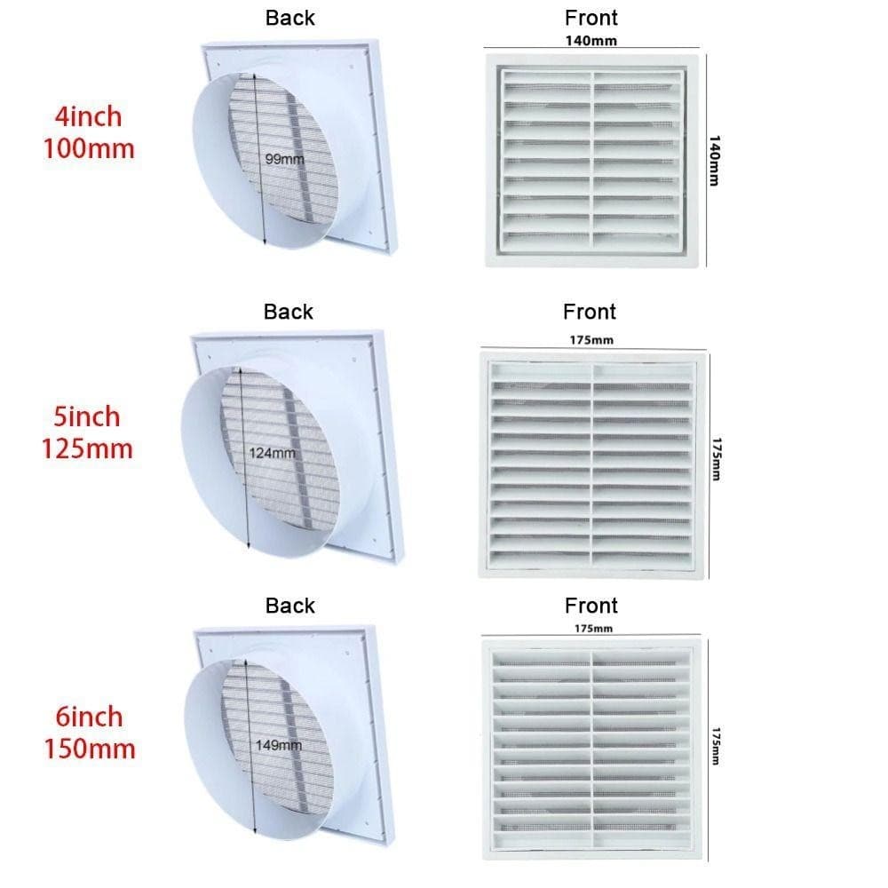 จัดส่งจากประเทศไทยEXTR 1 ชิ้น Fresh Air Exhaust Outlet, Grilles Cover Pipeline ช่องระบายอากาศ Grille Air Outlet, ผนังเพดานพลาสติกสีขาวเครื่องปรับอากาศ Outlet รูปที่ 2