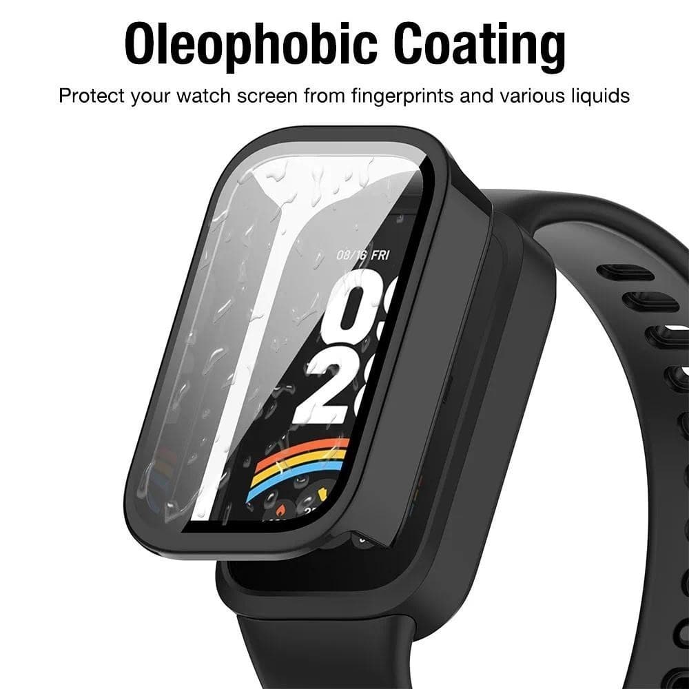 กรณีคอมพิวเตอร์แข็งสำหรับ for Xiaomi Mi Band 9 Active/Redmi Band 3 Anti Gores นิรภัยแก้วป้องกันหน้าจอ อุปกรณ์เสริมฝาครอบ รูปที่ 4