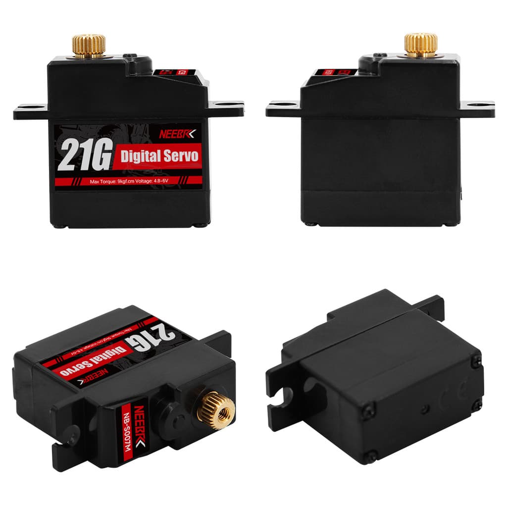 Neebrc 21G 17G Digital Servo Motor เกียร์โลหะกันน้ําสําหรับ 1:18 1:16 RC รถ MJX HYPER GO WLTOYS 144001 รถบรรทุก เครื่องบิน เรือ หุ่นยนต์ รูปที่ 4