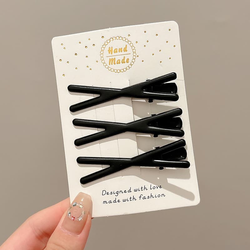 3-6 ชิ้นชุดสีดํา Hairpins ชุดด้านข้าง Bangs คลิป 2024 ใหม่ One-word คลิปสาวอุปกรณ์เสริมผม รูปที่ 8