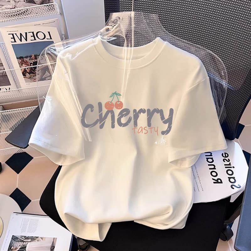 FACAI ʕ•͡-•ʔ Printed T-shirt, ลูกแมวการ์ตูนน่ารัก M-3XL oversize รูปที่ 4