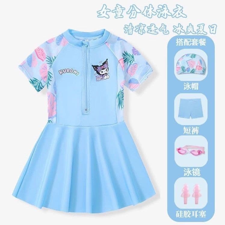 ชุดชุดว่ายน้ํากันแดดสําหรับเด็กผู้หญิงชุดว่ายน้ําแบบแห้งเร็วสําหรับเด็ก รูปที่ 5
