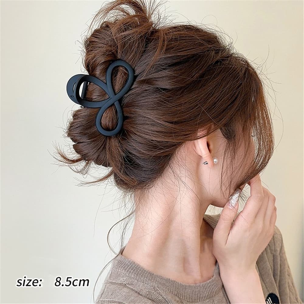 เกาหลีอารมณ์เรียบง่าย Frosted Grabber Clip 2024 ใหม่ Semi-Tie Hair Shark Clip เครื่องประดับผม รูปที่ 3