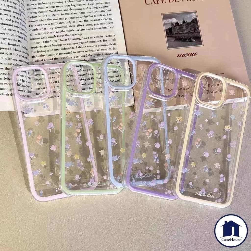 เคสนิ่มใสลายดอกไม้เรียบง่าย เข้ากันได้กับ OPPO A16 A6x A5 A3X A60 A54 A38 A18 A17 A5s A15 A12 A58 A7 A3s A5 A57 A78 A35 รูปที่ 1
