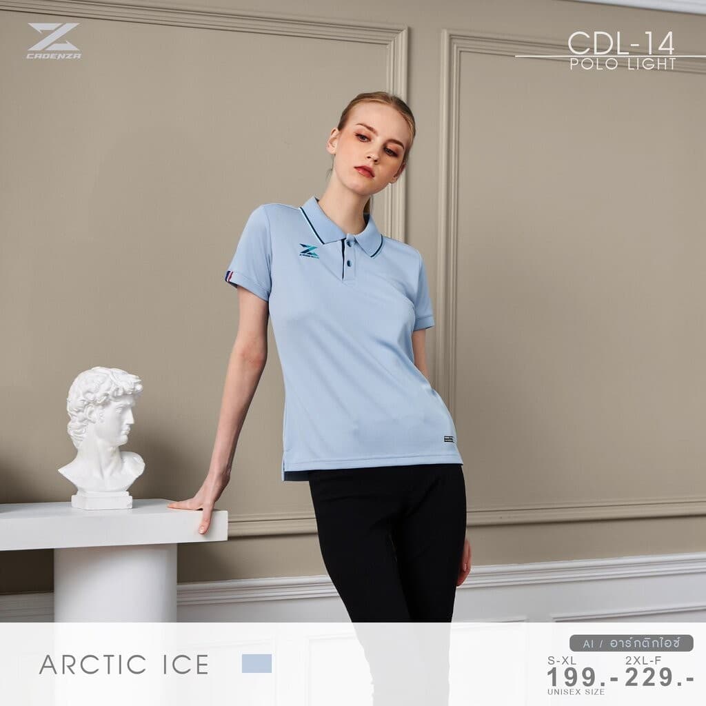CADENZA เสื้อโปโลผู้หญิง เสื้อคอปก พรีเมี่ยม คาเดนซ่า รุ่น CDL-14Y สีแดง/เลือดหมู/เหลือง/ส้ม/น้ำเงิน รูปที่ 8