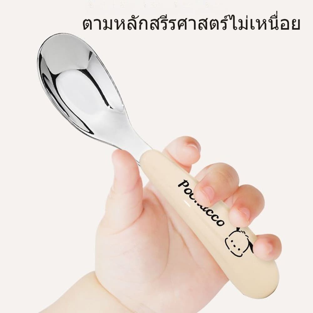 CloudBaby ชุดอาหารเด็ก 304 เกรด A ถูกสุดๆ พร้อมกล่องเก็บ แข็งแรงและทนทาน ช้อนเด็ก ชุดช้อนส้อม รูปที่ 5
