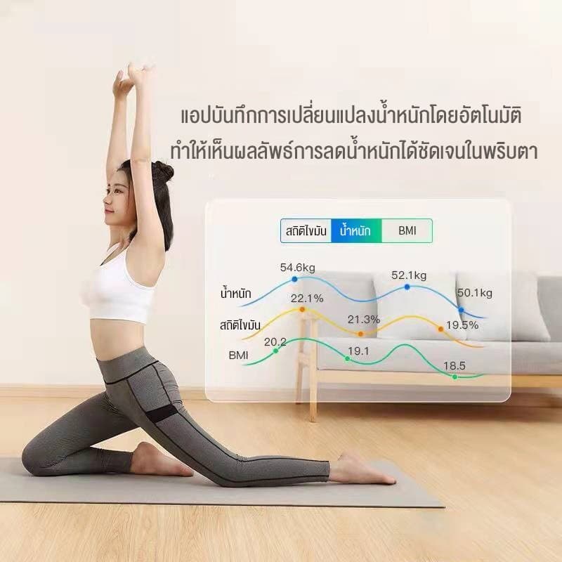 LENODI เครื่องชั่งน้ำหนักอัจฉริยะ ดิจิตอล ตาชั่ง ชาร์จUSB รับได้0.1-180 kg วัดไขมัน มวลน้ำ ไขมันในช่องท้อง รูปที่ 7
