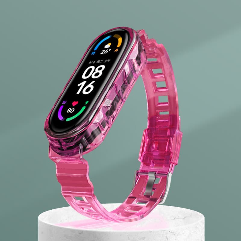 สายรัดกรณีโปร่งใส for Smartwatch Xiaomi Mi Band 10 9 8 NFC เข็มขัดป้องกันหน้าจอ อุปกรณ์เสริม สร้อยข้อมือ for MiBand 10 รูปที่ 7