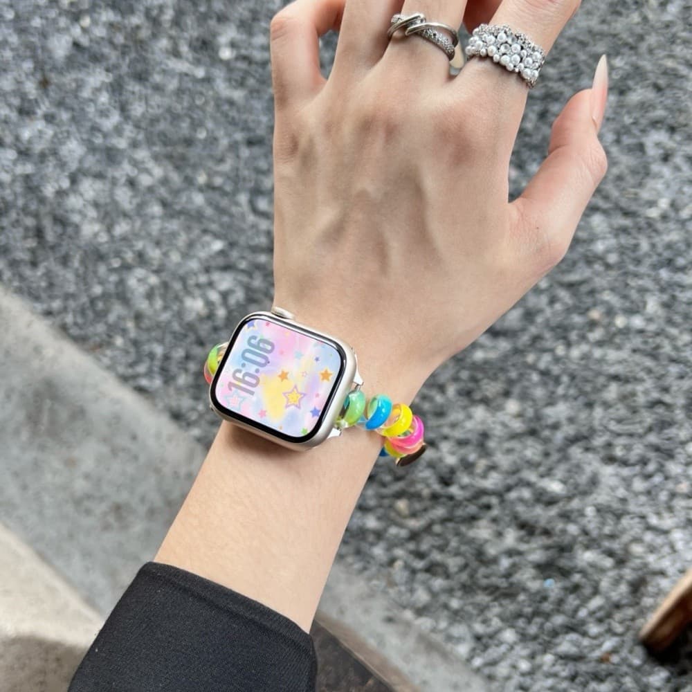 สายรัดยืดหยุ่น TPU สำหรับ for Smartwatch Apple Watch Ultra/SE 3 2 IWatch Series 11 10 9 8 7 6 5 49 42 40 44 46 38 45 มม รูปที่ 7