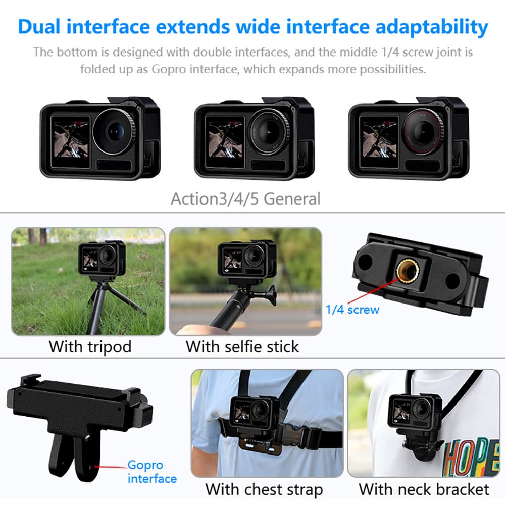 อะแดปเตอร์ฐานแม่เหล็ก For DJI Action Magnetic Adapter For ACTION 3 4 5 ถอดประกอบอย่างรวดเร็ว อะแดปเตอร์ รูปที่ 2