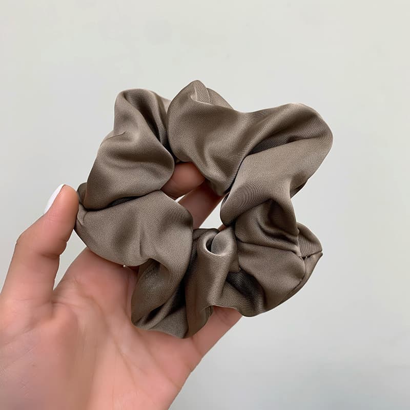 2024 ซาติน Scrunchy ผม Tie เกาหลีแถบคาดศีรษะหญิง Simple Headwear รูปที่ 6