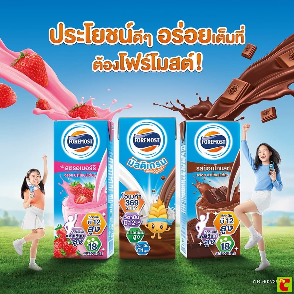 โฟร์โมสต์ นมยูเอชที รสช็อกโกแลต 165 มล. แพ็ค 12 รูปที่ 9