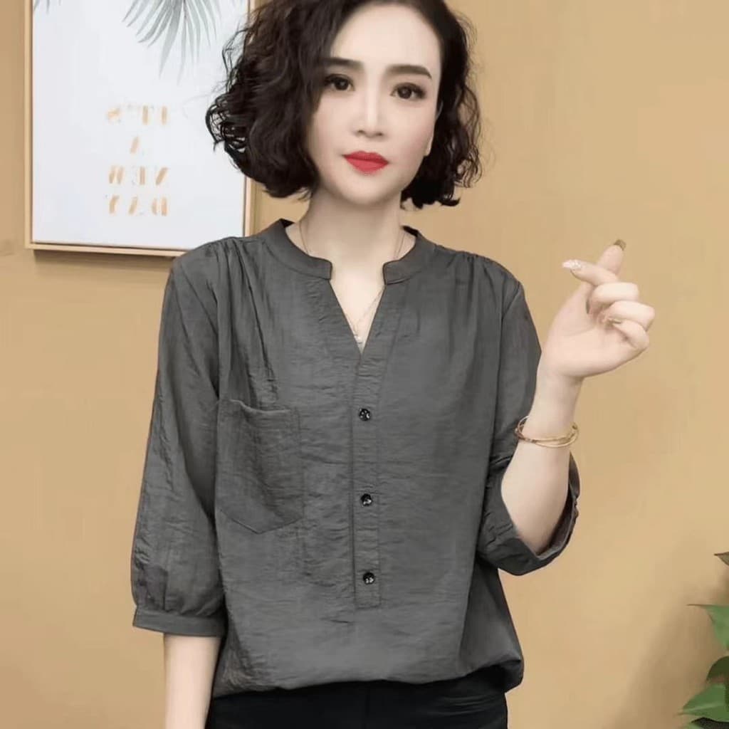เสื้อคลุมแขนครึ่งสไตล์คลาสสิก ออกแบบให้สวมใส่ง่ายและทำให้ดูเพรียว เหมาะสำหรับฤดูร้อน รูปที่ 6