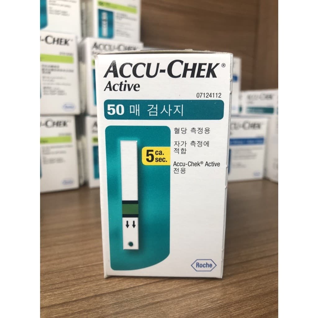 Accuchek Active แผ่นตรวจน้ำตาลในเลือด กล่องละ 50 แผ่น สินค้ามีกล่องทุกชิ้น รูปที่ 4