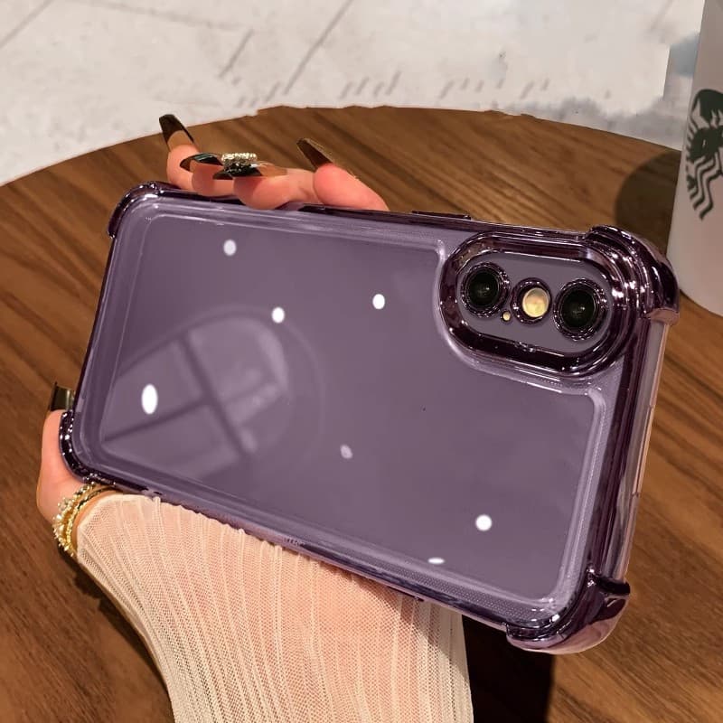 เหมาะสําหรับ iPhone x xs Max xr 7 8 Plus 11 12 Pro 13 Max ถุงลมนิรภัยโปร่งใสสี่มุมเคสโทรศัพท์ TPU รูปที่ 8