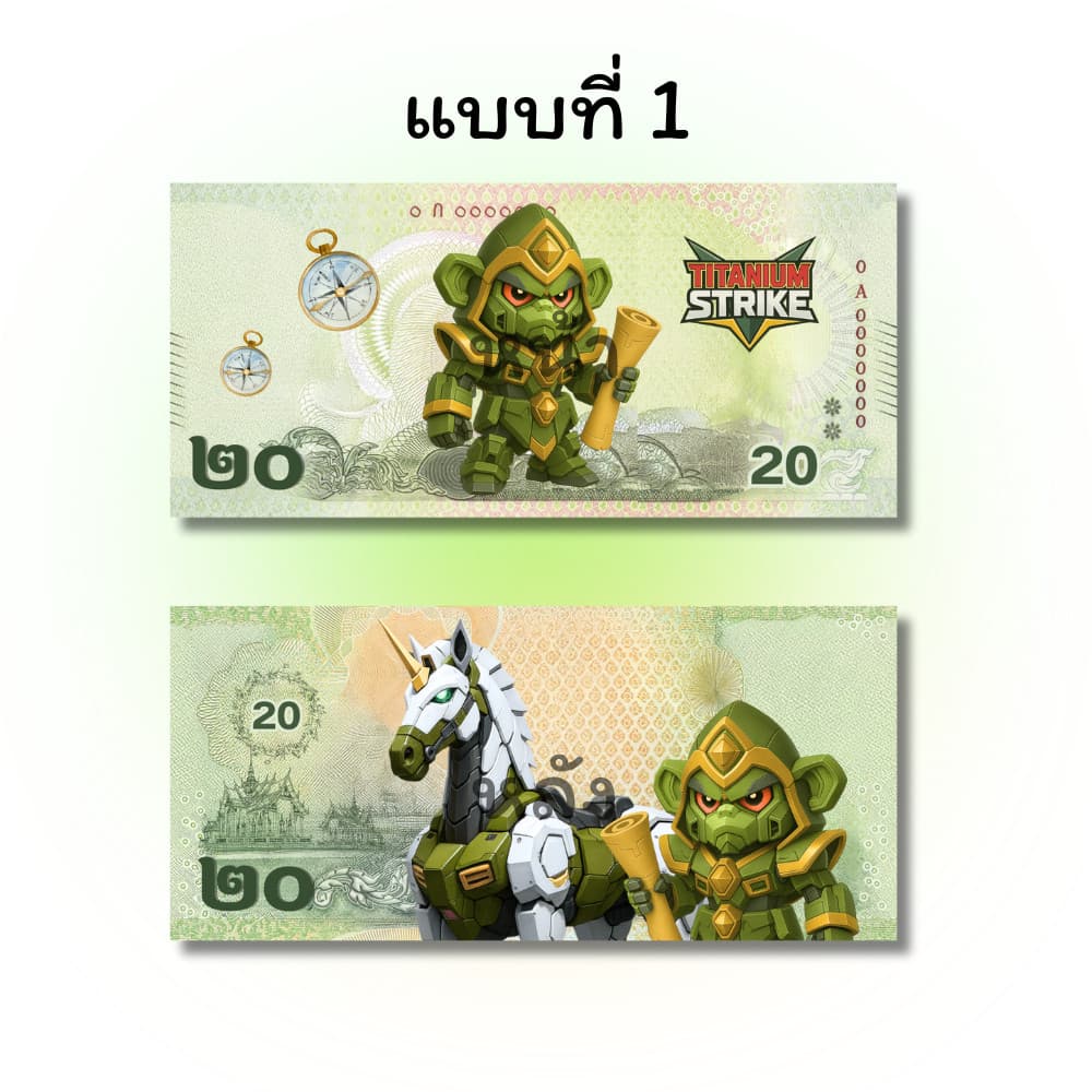 แบงค์กาโม่ แบงค์ปลอม แพ็ค 20/50/100 คละลาย fake money สำหรับเด็ก กาโม่สำหรับเด็ก ธนบัตรปลอม ของเล่น รูปที่ 6