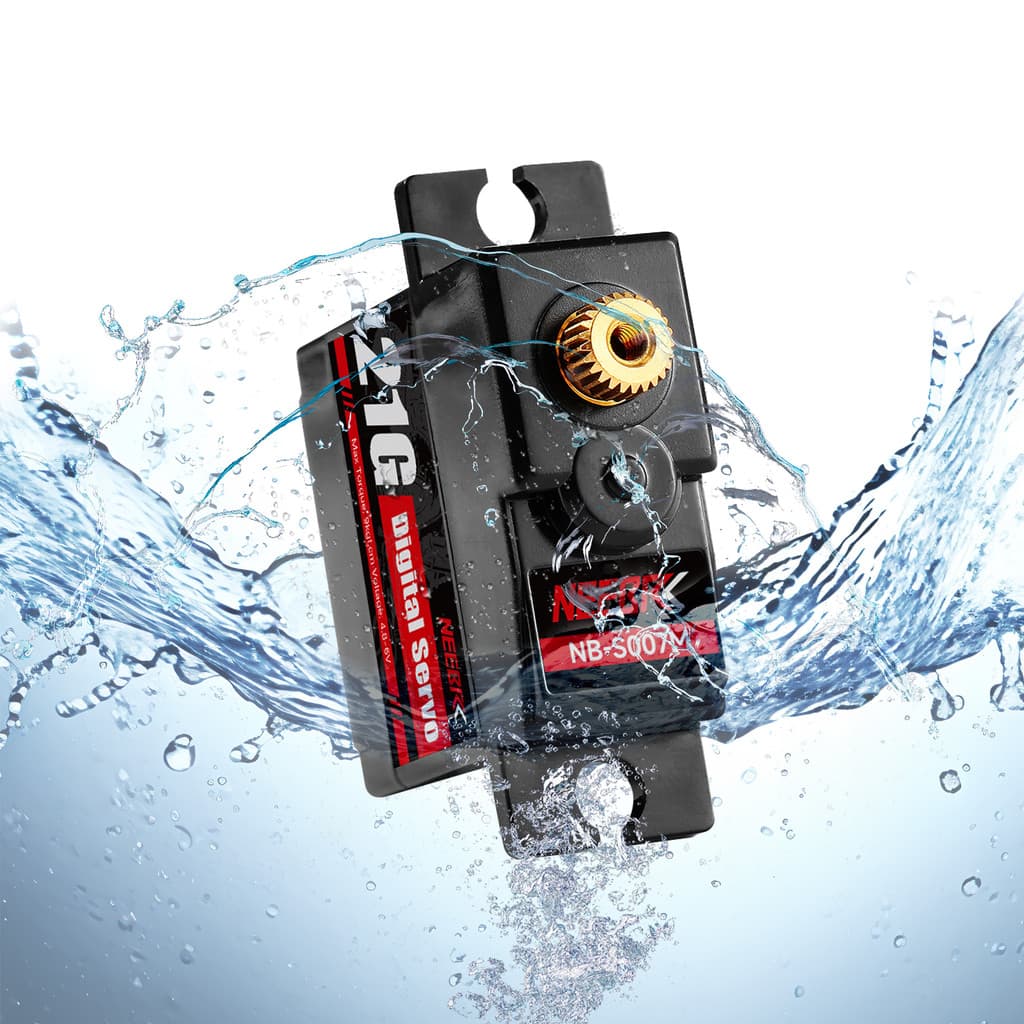 Neebrc 21G 17G Digital Servo Motor เกียร์โลหะกันน้ําสําหรับ 1:18 1:16 RC รถ MJX HYPER GO WLTOYS 144001 รถบรรทุก เครื่องบิน เรือ หุ่นยนต์ รูปที่ 2