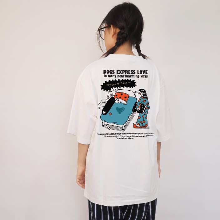 Strayandcool เสื้อยืดโอเวอร์ไซส์ "Yes, I am a dog person" Oversized T-shirt รูปที่ 5
