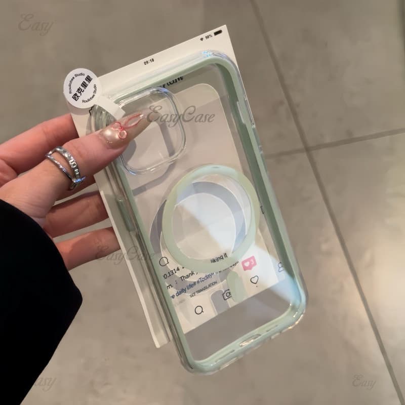 Simple 2-in-1 โปร่งใส เคสโทรศัพท์สําหรับ iPhone 16 15 14 13 12 11 Pro Max ป้องกันลื่นและป้องกันการตกกระแทกฝาหลัง รูปที่ 5