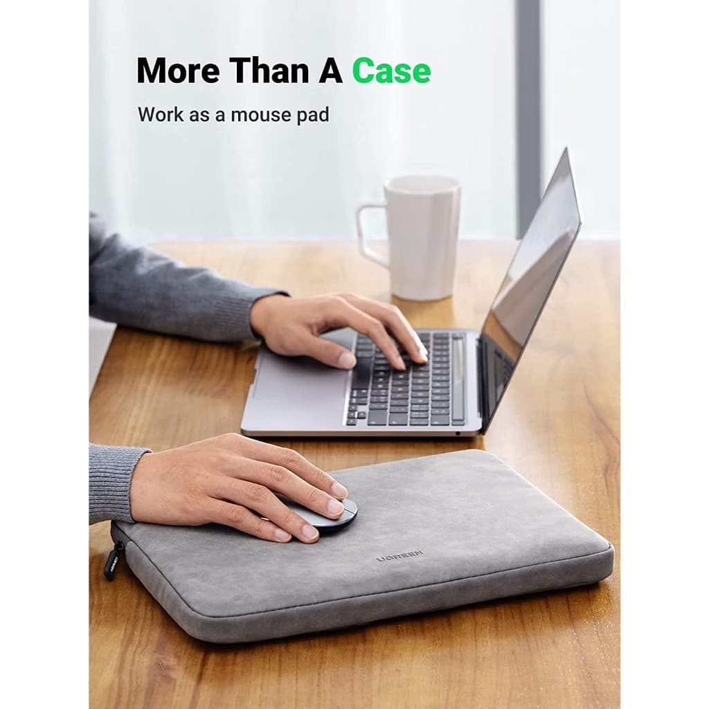 UGREEN รุ่น 20476 Laptop Bag ขนาด 14 - 14.9 นิ้ว Laptop Case PU Suede Leather Soft Padded Zipper Cover Sleeve Case Water รูปที่ 3