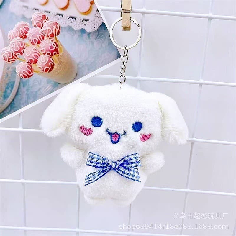 หัวใจสไตล์สาวหวาน! ของแขวนการ์ตูนขนฟูสีชมพูน่ารัก พวงกุญแจตุ๊กตาน่ารัก รูปที่ 2
