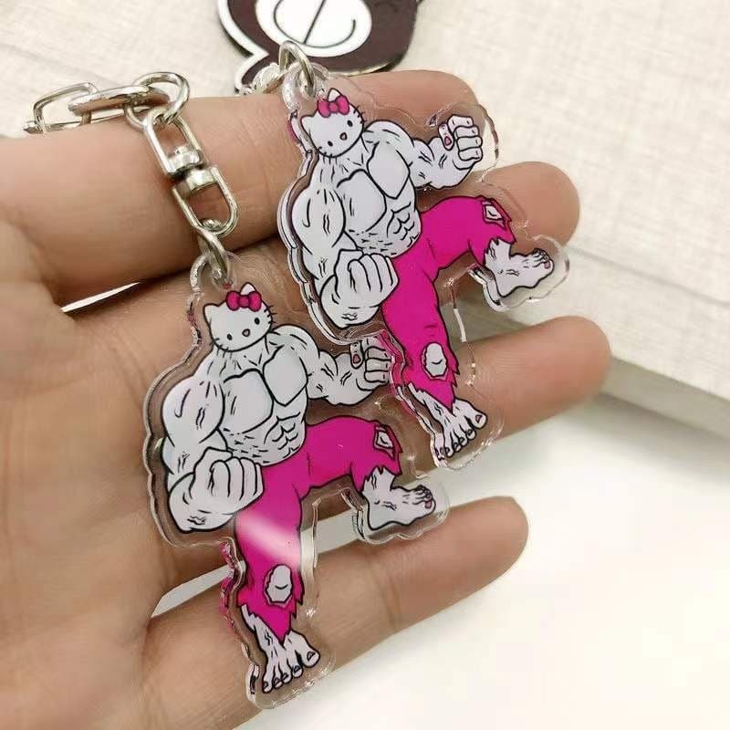 Hercules kitty cat จี้สาวน่ารักหัวใจพวงกุญแจแฟนกระเป๋านักเรียนอุปกรณ์เสริมอะคริลิคของขวัญ รูปที่ 9