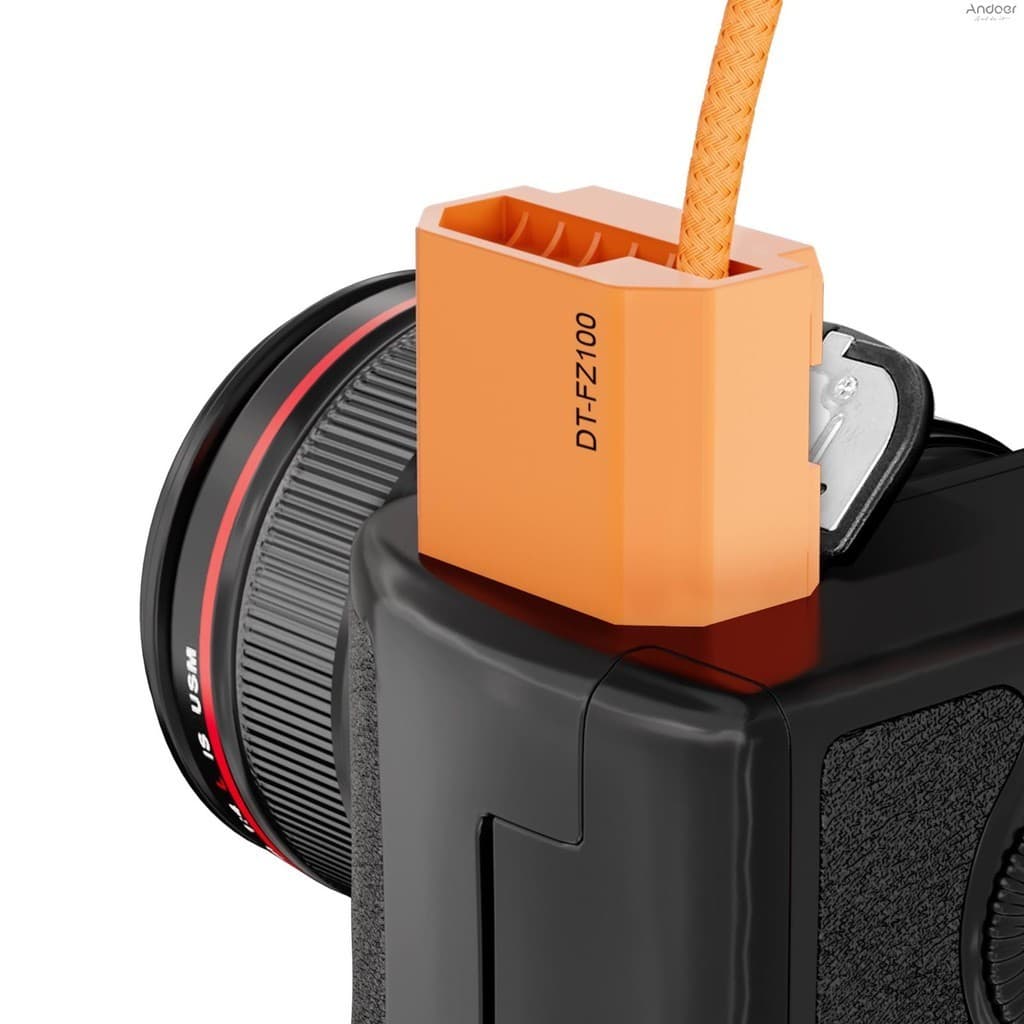 Zcgine DT-FZ100 D-Tap ถึง NP-FZ100 Dummy แบตเตอรี่ถัก DC Coupler สําหรับกล้อง Sony A7R V/A7 IV/A7S III/A7R IV/A7R III/A7C7FX/A7C7R/A3/A3/FX7R/A7/A3/A7R IV/A3/A3 รูปที่ 9