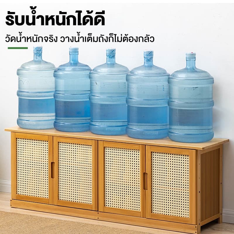 ชั้นวางทีวีไม้แท้ ชั้นวางทีวี ไม่แตกไม่บิด ขนาดพอดีห้องไทย ปลอดสารฟอร์มาลีน ไม้ธรรมชาติ สำหรับ TV 65นิ้วโดยตรง รูปที่ 9