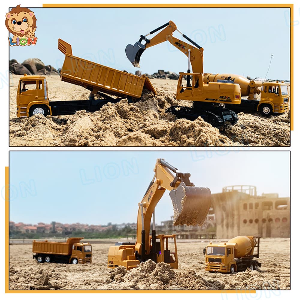 LionToys รถบรรทุกบังคับวิทยุ รถดั้มบังคับ รถดั๊มควบคุมระยะไกล ชาร์จแบตด้วยสายUSB มีไฟมีเสียงเท่ห์มาก รถบังคับ รูปที่ 2
