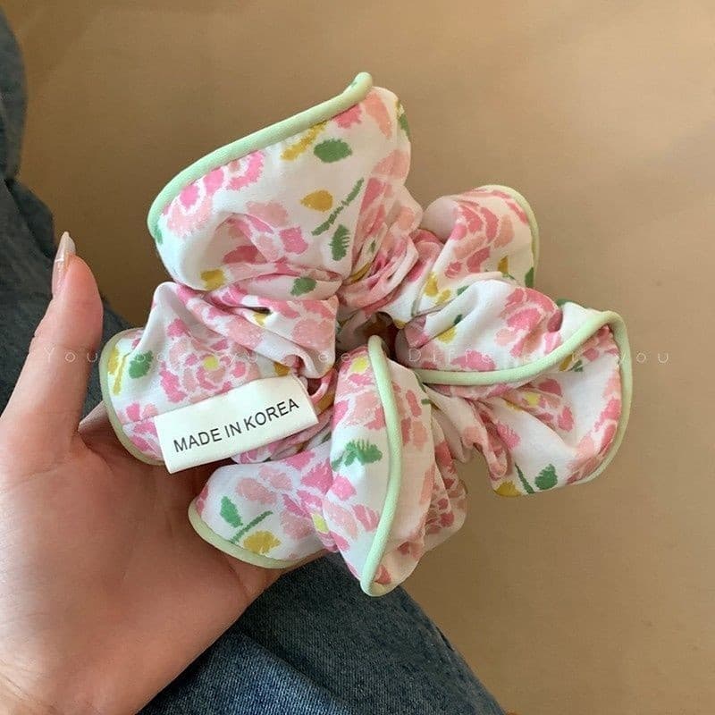 Mori Style Floral Scrunchy Hair Tie Ball Head Hair Tie Simple Hair Tie รูปที่ 8