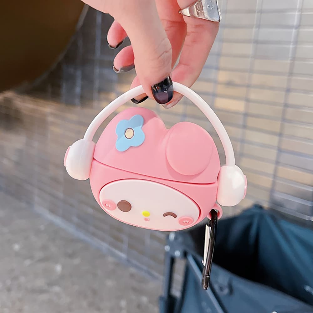 AK Case Cover Compatible for Airpods 1/2/3/4/Pro/Pro2 Pro 2 เคสป้องกันหูฟัง TPU นุ่มและป้องกันการล่มสลาย พวงกุญแจ รูปที่ 6