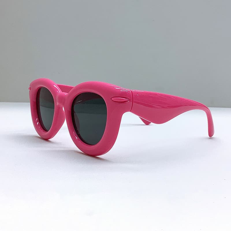 Retro Elliptic กรอบแว่นกันแดดเด็กฤดูร้อนกลางแจ้ง UV Protection สําหรับทารกและเด็กผู้หญิง แว่นตาป้องกันแสงแดด รูปที่ 8