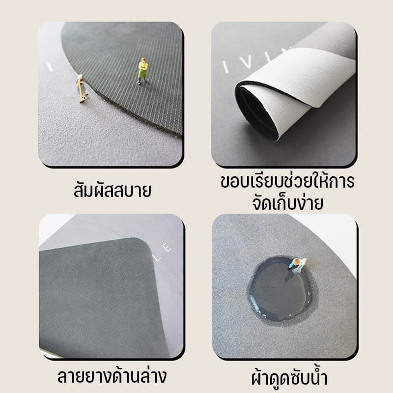 COD พรมเช็ดเท้า พรมปูพื้น รูปแมว 40*60cm พรมกันลื่น พรมเนื้อนุ่ม พรมซับน้ำได้ดี แห้งไว น่ารัก แมวดํา ห้องน้ำ รูปที่ 6
