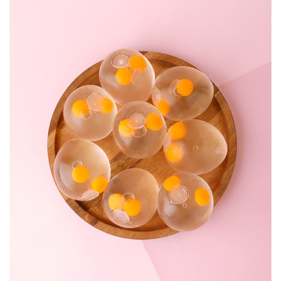 สกุชชี่ ไข่ ปาแบนติดพื้น ด้านในเป็นน้ำ ดึ้งๆ บีบเล่นคลายเครียด นุ่มนิ่ม น่าหมั่นเขี้ยว สนุกสุดๆ รูปที่ 6