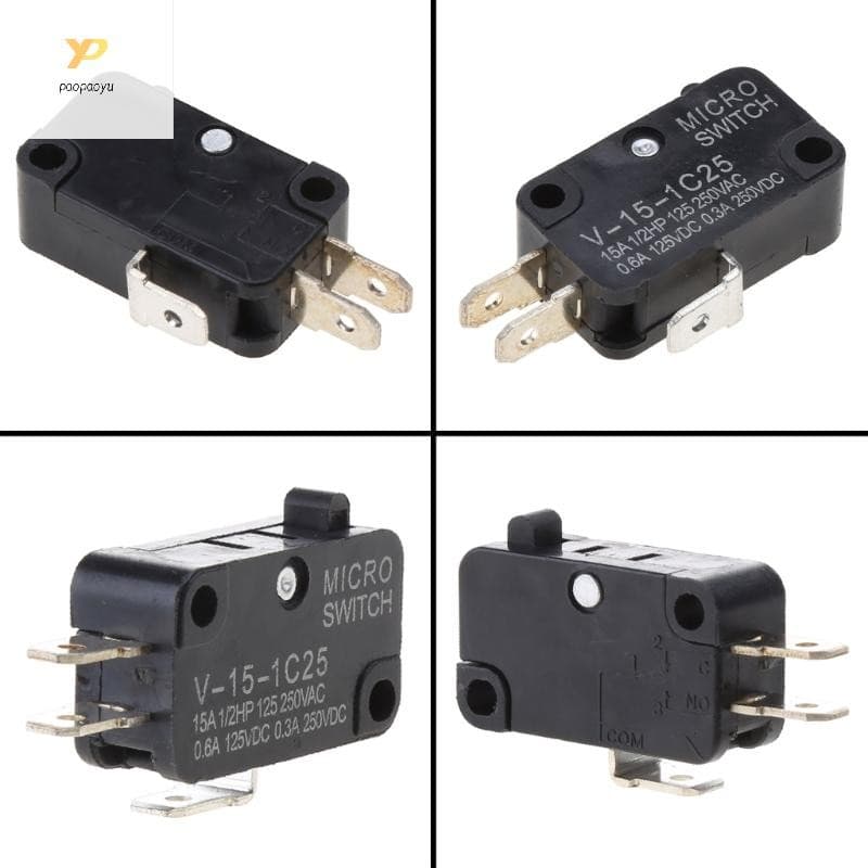 Ppy SPDT Micro Limit Switch สําหรับเตาอบไมโครเวฟหม้อหุงไฟฟ้า KW7-0C AC125V 250V รูปที่ 1