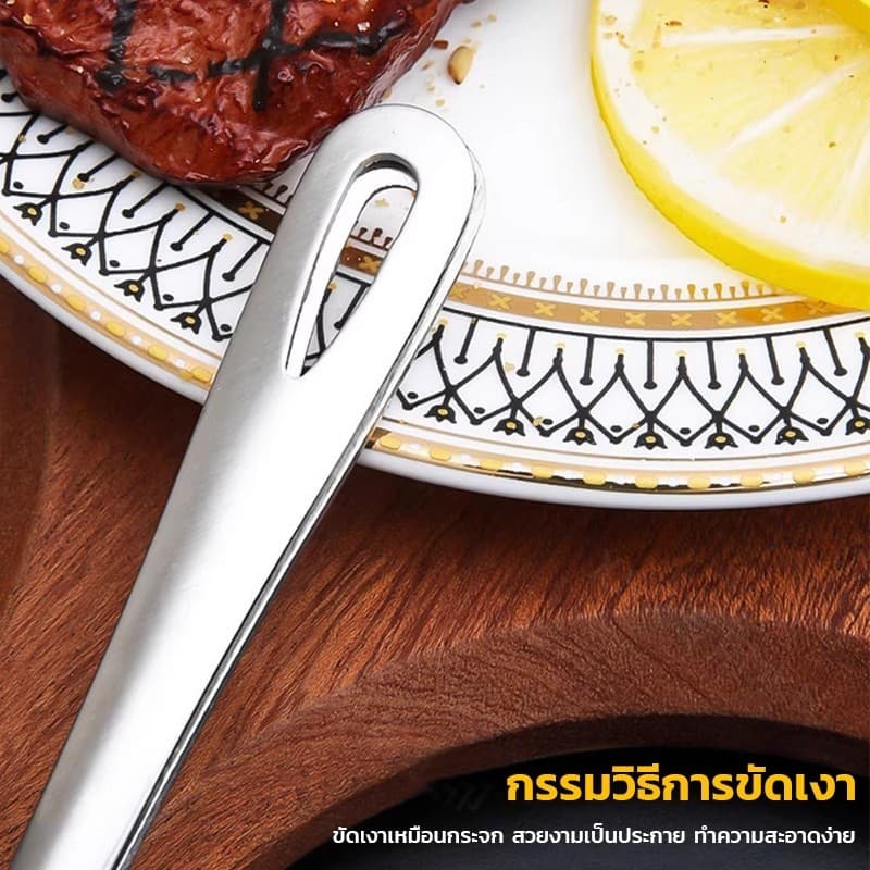 สแตนเลสที่หนีบบาร์บีคิวเกาหลีที่หนีบอาหารบาร์บีคิวที่หนีบอาหารบุฟเฟ่ต์ที่คีบเนื้อเกาหลีที่คีบเนื้อย่าง รูปที่ 8