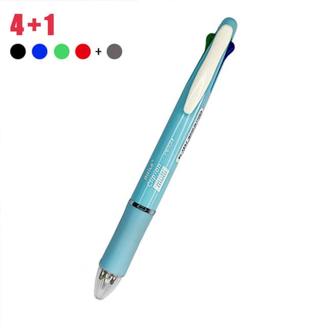 ปากกาลูกลื่นหลากสี 5in1 Push Type Mechanical Pencil ปากกามัลติฟังก์ชั่นแกนเปลี่ยนได้ ปากกาลูกลื่น 4 สี + ดินสอ รูปที่ 7