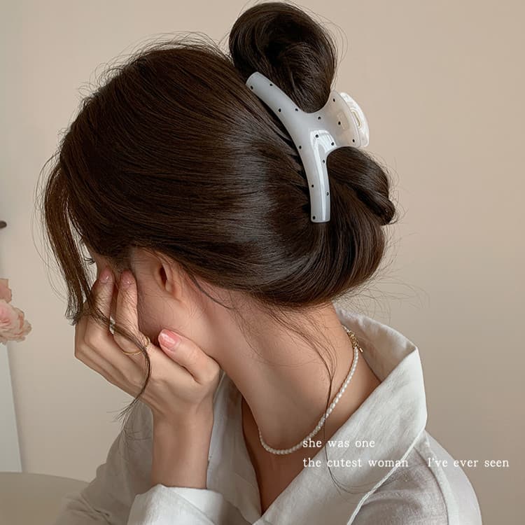 แฟชั่นกิ๊บติดผมสีขาวและดำสำหรับผู้หญิง .ACCESSORIES HEADWEAR รูปที่ 5