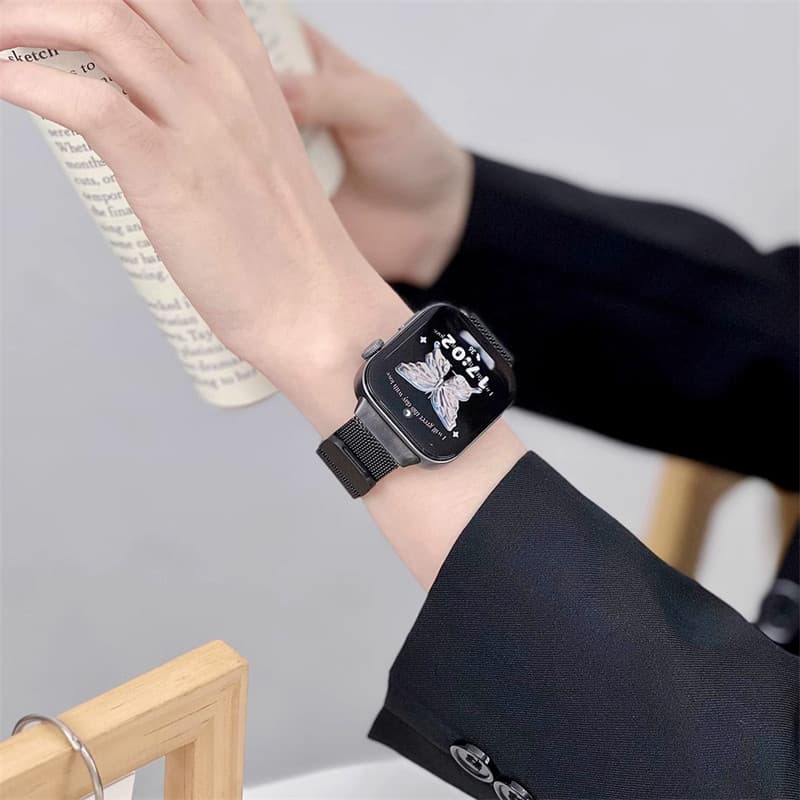 Milanese Loop Strap สำหรับHuawei Watch Fit 5 4 3 / 5 Pro / 4 Pro โลหะสแตนเลสอุปกรณ์เสริมวงแม่เหล็กสำหรับ Smartwatch H รูปที่ 2
