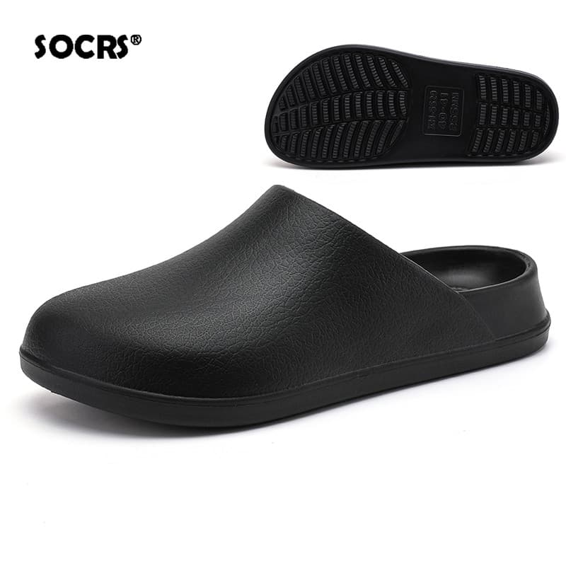 SOCRS 2026 ผู้ชายรองเท้าแตะสวมใส่ลื่นรองเท้าแตะชายหาดแนวโน้มรองเท้าแตะลําลองระบายอากาศหนาด้านล่างขนาดใหญ่46 47 รูปที่ 1