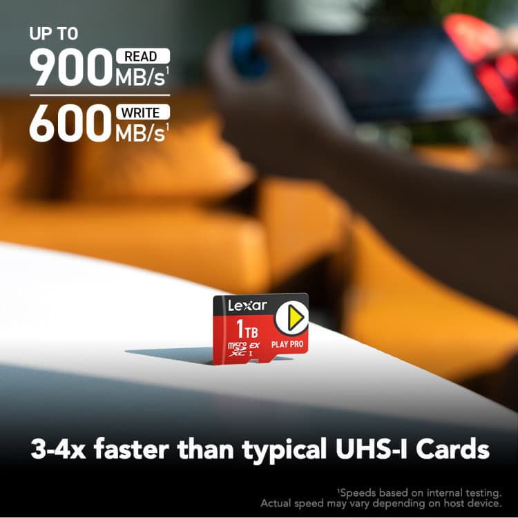 LEXAR MicroSD PLAY PRO EXPRESS 256GB / 512GB / 1TB Up to 900/600MB/s for Nintendo รูปที่ 2