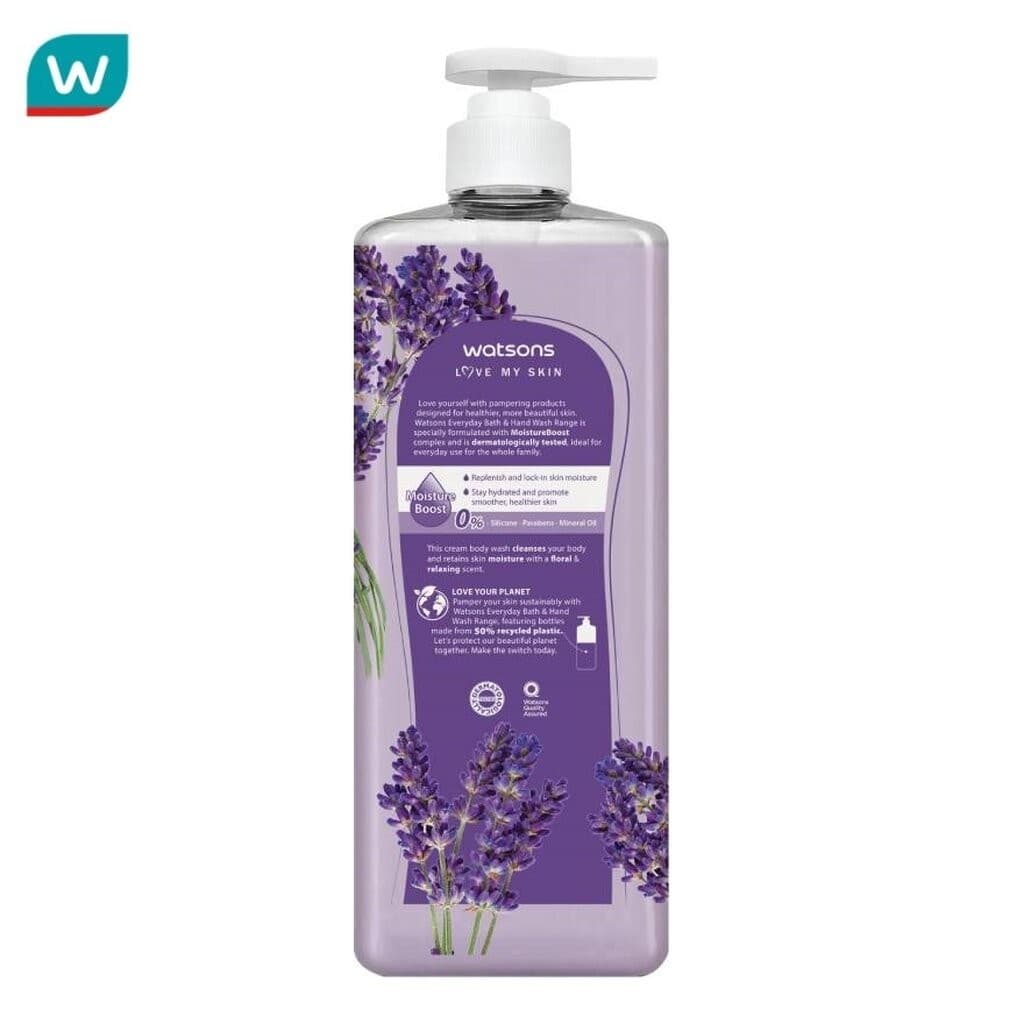 Watsons วัตสัน เลิฟ มาย สกิน ลาเวนเดอร์ เซ็นทิด ครีม บอดี้ วอช 1000มล. รูปที่ 2