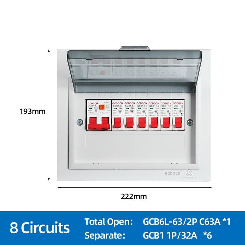 ตู้คอนซูมเมอร์ 6 ช่อง เมนธรรมดา MCB / เมนกันดูด RCBO 63A คอนซูมเมอร์ ตู้กันดูด ตู้ควบคุมไฟ ตู้ไฟ กันดูด รูปที่ 1