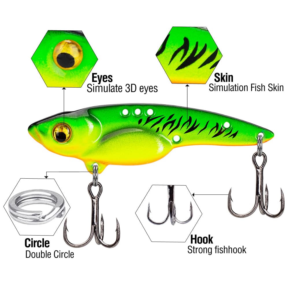 3.5g/5g/7g/10g/14g/17g VIB Swimbait โลหะที่มีสีสัน Sinking Jig 3D ตา Hard เหยื่อช้อน Spinner ตกปลา Lure Fishing Tackle สําหรับ Bass Walleye ปลาเทราท์ รูปที่ 7