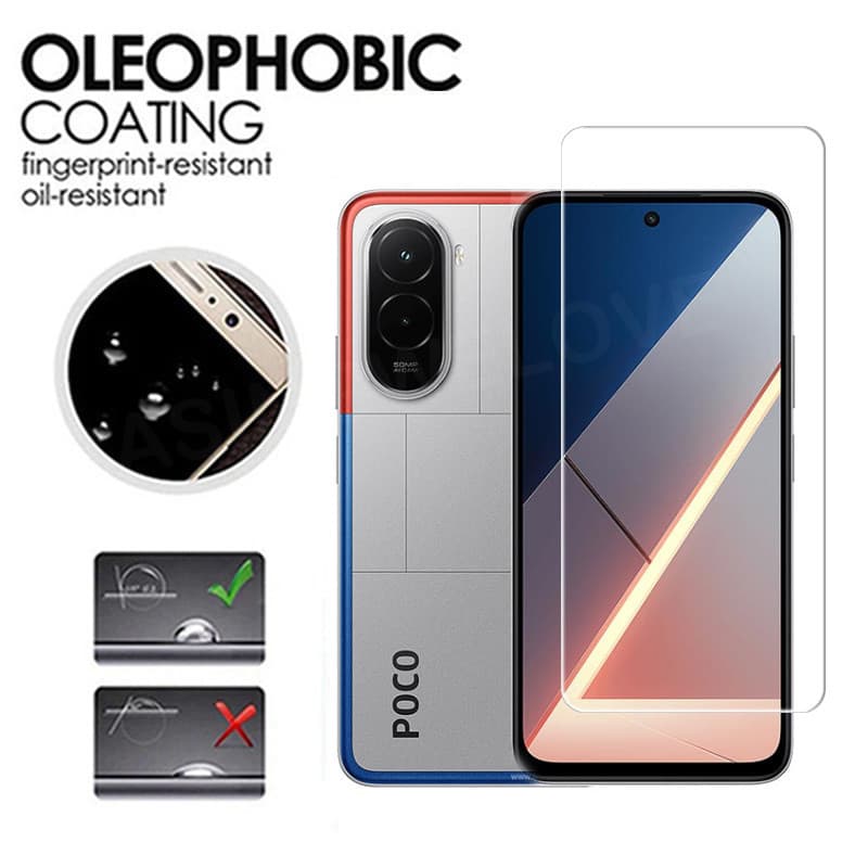 สําหรับ POCO M7 4G POCOM7 Poco M7 Plus M7 Pro 5G 4G 2025 2 in 1 คลุมทั้งหมดกระจกนิรภัยด้านหน้าฟิล์มป้องกันหน้าจอกลับกล้องเลนส์ป้องกันฟิล์ม รูปที่ 3